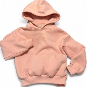 Pink Comfrt hoodie with embroidered logo Kids size medium